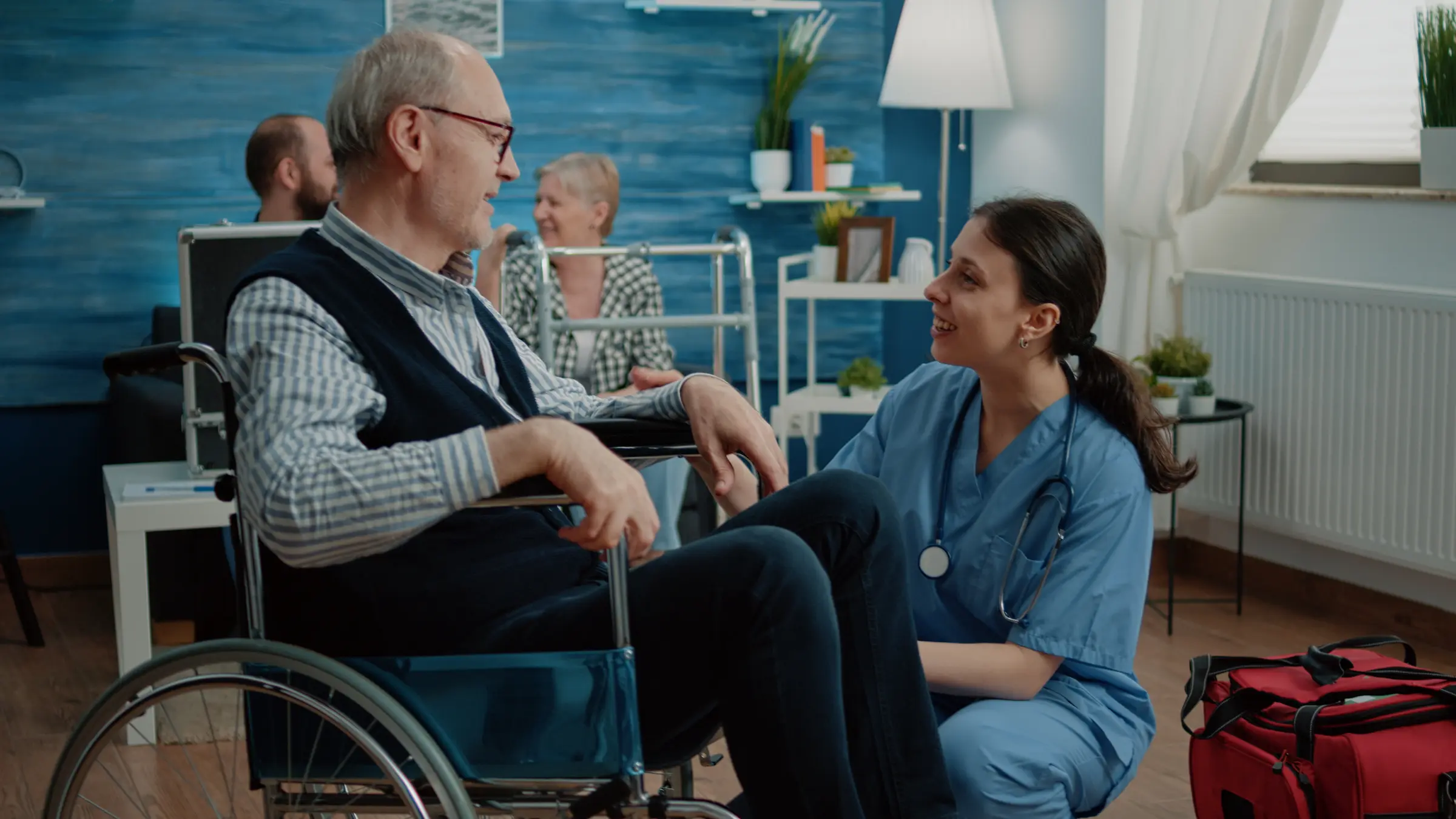 Professional elder care and patient care attendant providing 24/7 home support for senior citizens in Delhi NCR - Sewa Enterprises.